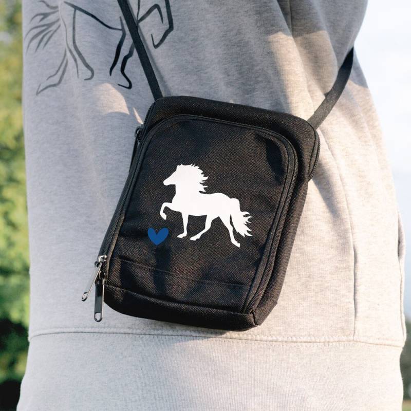 Mini-Tasche Für Geldbeutel & Handy Personalisiert | Design "Isländer #1" Geschenk, Pferd, Pferdemädchen, Islandpferd, Isländer von SOLLYOnlineShop