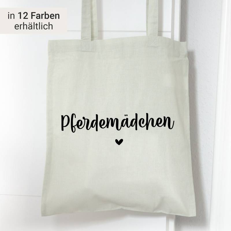 Stofftasche "Pferdemädchen" Baumwolle | Geschenk, Geschenkidee, Pferd, Pferdemädchen, Einkaufstasche, Beutel, Stall, Freundin von SOLLYOnlineShop
