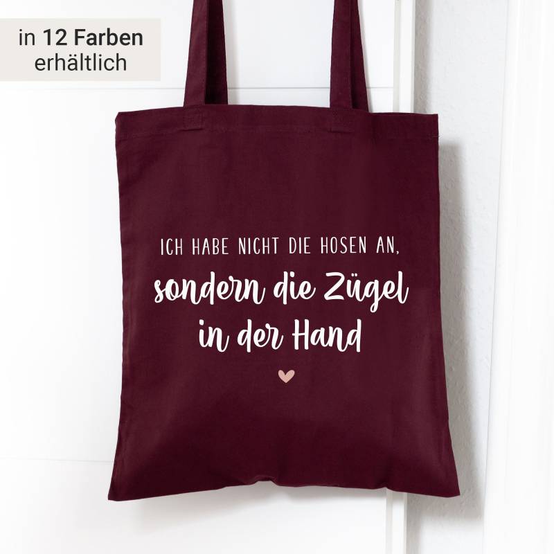 Stofftasche "Zügel in Der Hand" Baumwolle | Geschenk, Geschenkidee, Pferd, Pferdemädchen, Einkaufstasche, Beutel, Stall, Freundin von SOLLYOnlineShop