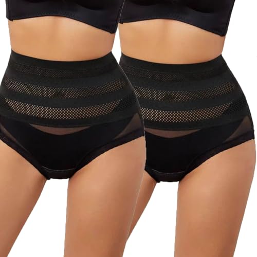 SOLO ACTFIT Damen Shapewear Miederhose Bauchweg Unterhose Hoher Taille Figurformende Atmungsaktive Unterwäsche Schwarz XL von SOLO ACTFIT