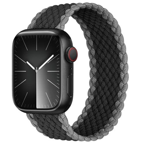 SOLOLUP Geflochtene Solo-Schlaufe für Apple Watch Armbänder 44 mm, 45 mm, 42 mm, 49 mm, iWatch-Bänder, 44 mm, für Damen und Herren, dehnbares Nylon-Sportarmband für Apple Watch Serie 9, 8, 7, 6, 5, 4, von SOLOLUP