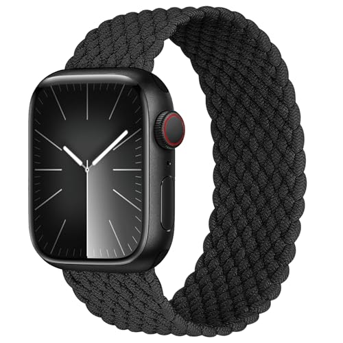 SOLOLUP Geflochtene Solo-Schlaufe für Apple Watch Armbänder 44 mm, 45 mm, 42 mm, 49 mm, iWatch-Bänder, 44 mm, für Damen und Herren, dehnbares Nylon-Sportarmband für Apple Watch Serie 9, 8, 7, 6, 5, 4, von SOLOLUP