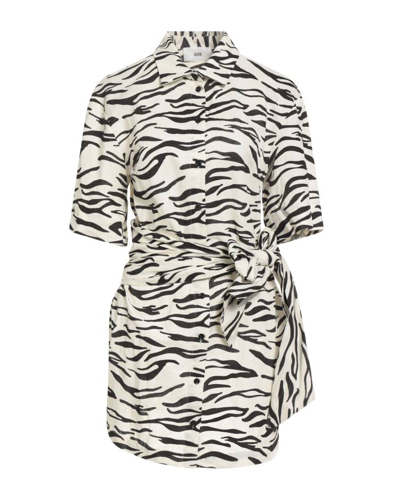 SOLOTRE Mini-kleid Damen Off white von SOLOTRE