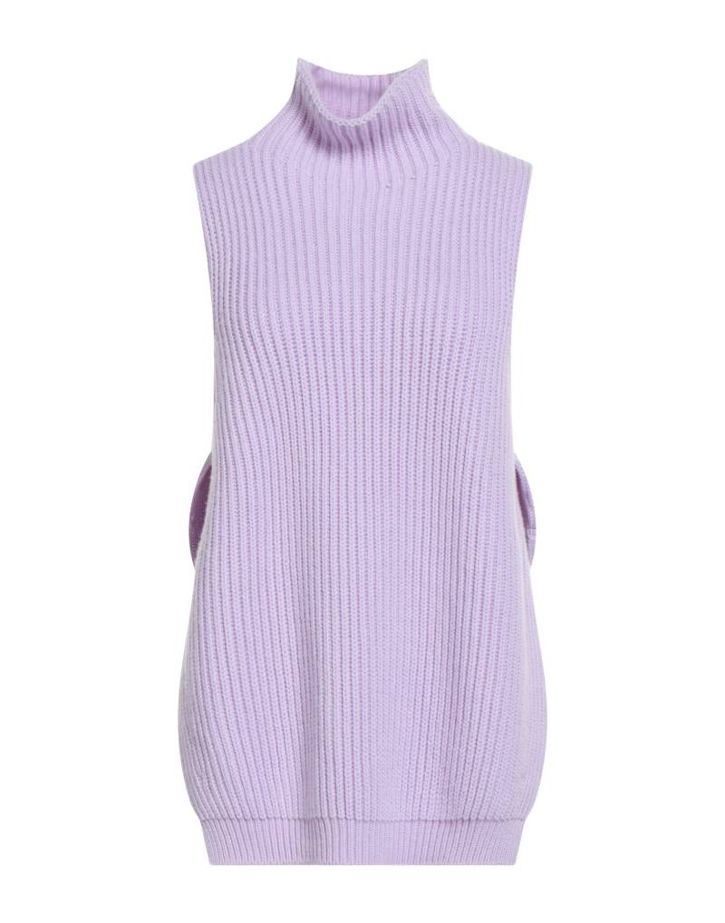 SOLOTRE Rollkragenpullover Damen Lila von SOLOTRE