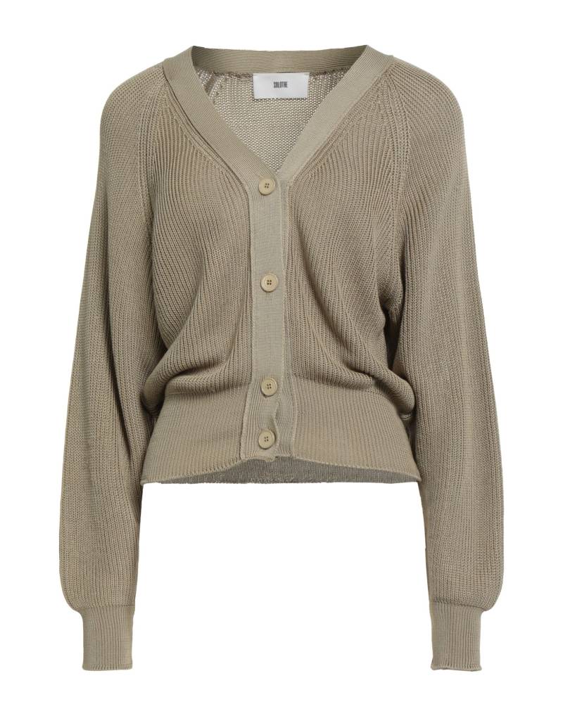 SOLOTRE Strickjacke Damen Khaki von SOLOTRE
