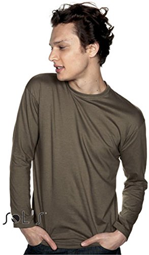 Langarm T-Shirt Monarch Farbe Khaki Größe S von SOL'S