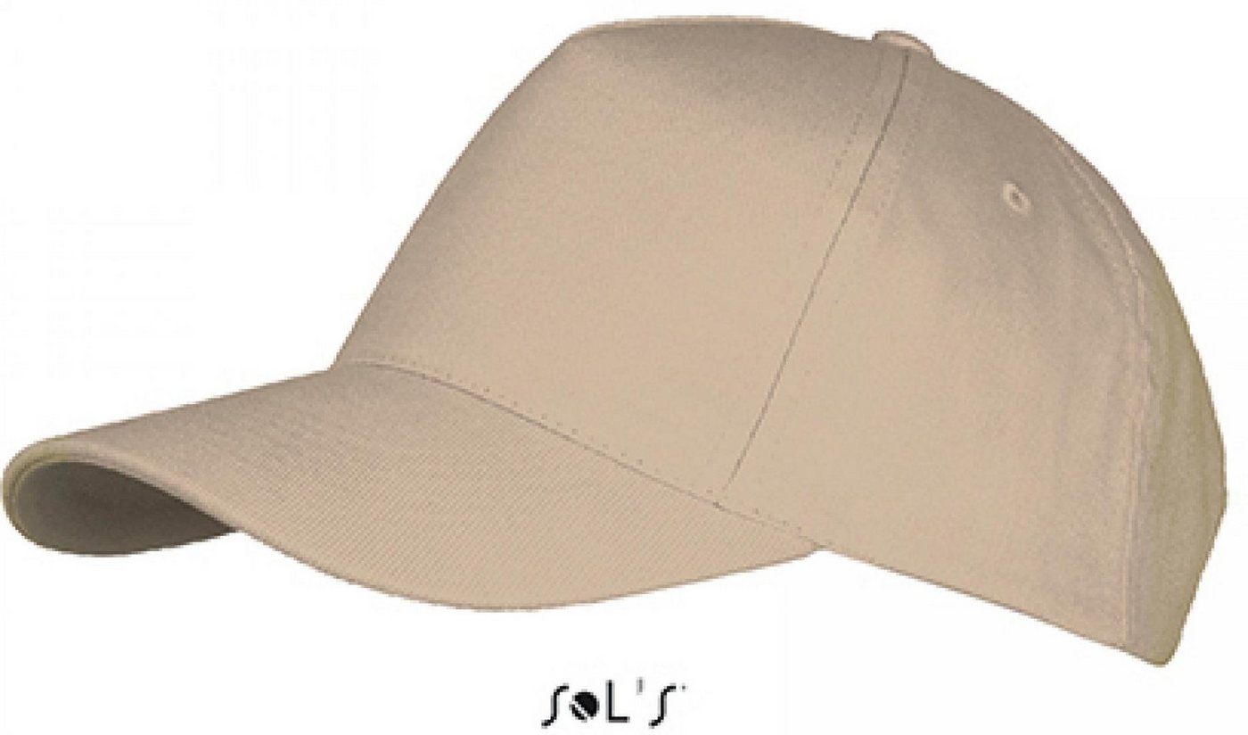 SOLS Baseball Cap Five Panels Cap Long Beach / Verstellbarer Metallverschluss von SOLS