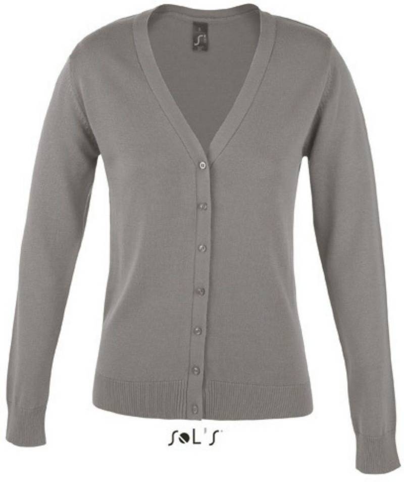 SOLS Cardigan Golden Women V-Neck Knitted Cardigan von SOLS