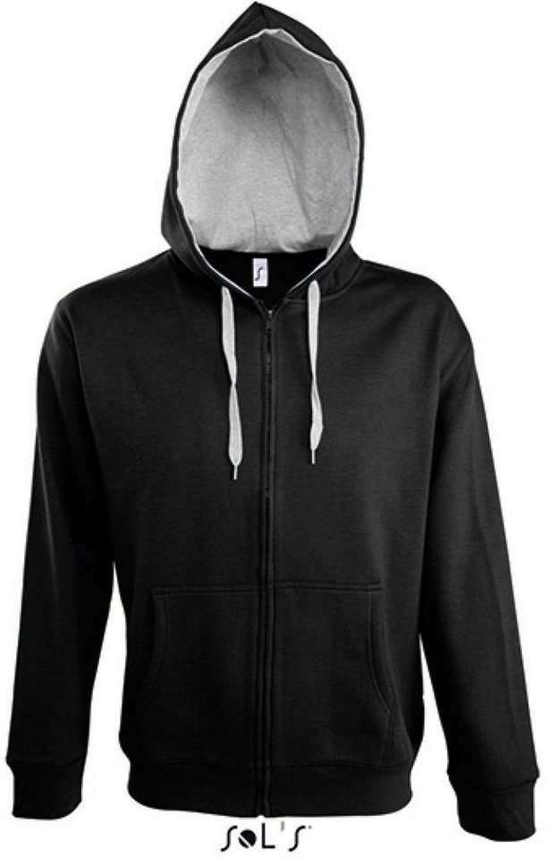 SOLS Kapuzensweatjacke Contrasted Zipped Hooded Jacket Soul Men von SOLS