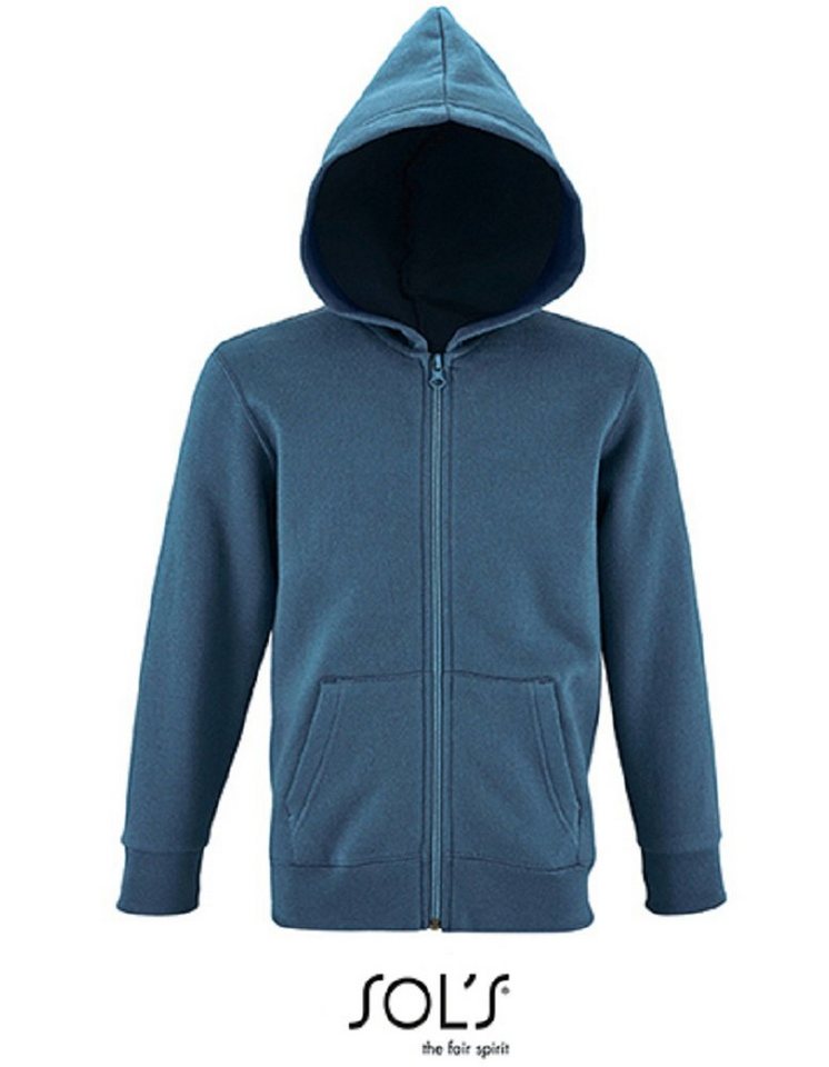 SOLS Kapuzensweatjacke Kinder Kapuzenpullover / Hoody mit Reissverschluss viele Farben von SOLS