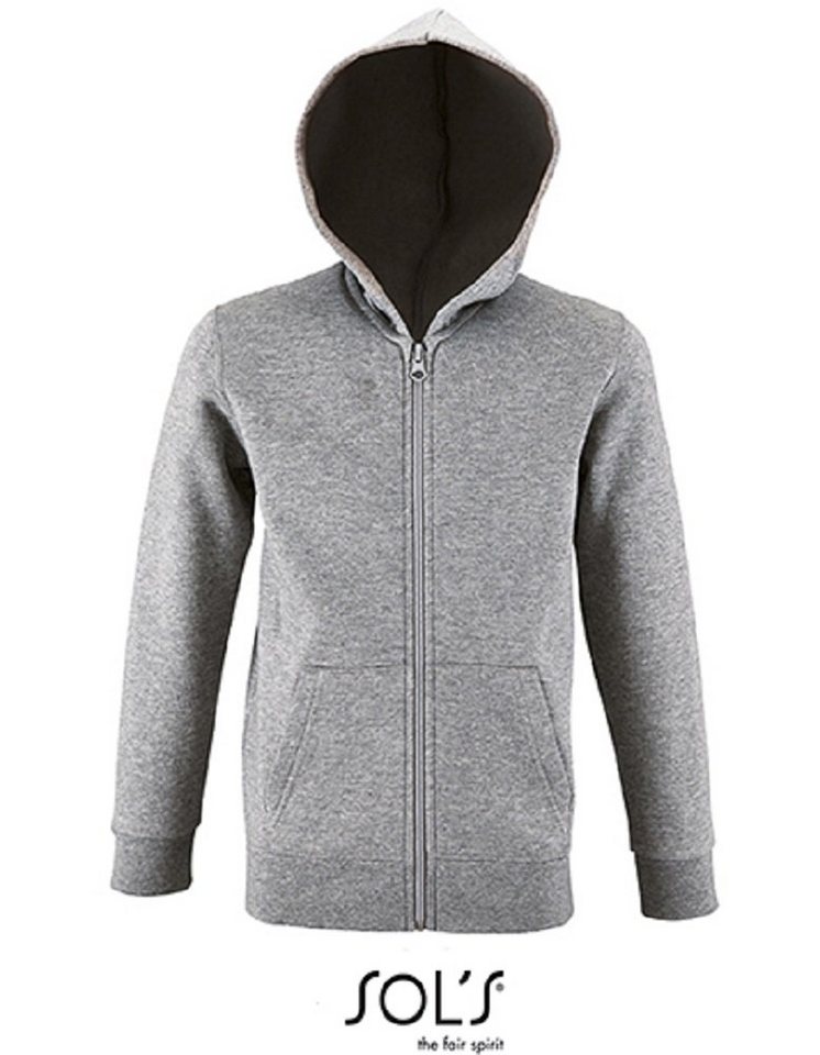 SOLS Kapuzensweatjacke Kinder Kapuzenpullover / Hoody mit Reissverschluss viele Farben von SOLS