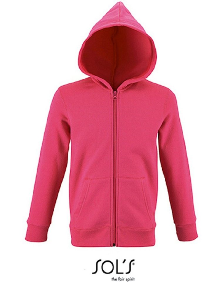 SOLS Kapuzensweatjacke Kinder Kapuzenpullover / Hoody mit Reissverschluss viele Farben von SOLS