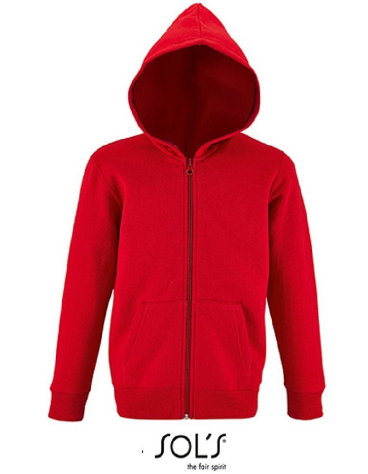 SOLS Kapuzensweatjacke Kinder Kapuzenpullover / Hoody mit Reissverschluss viele Farben von SOLS