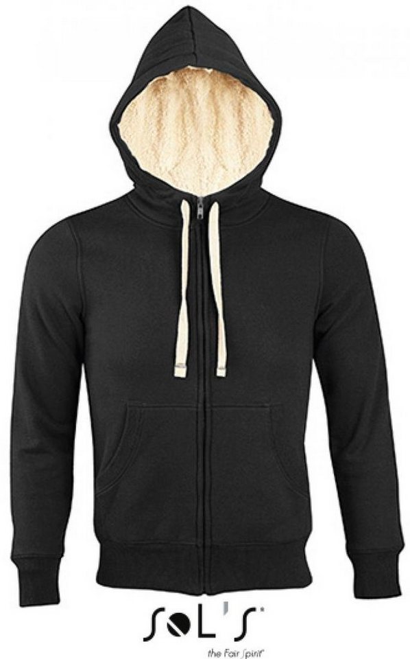 SOLS Kapuzensweatjacke Unisex Zipped Jacket Sherpa / Herren und Damen Kapuzenpulli von SOLS