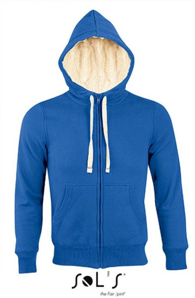 SOLS Kapuzensweatjacke Unisex Zipped Jacket Sherpa / Herren und Damen Kapuzenpulli von SOLS