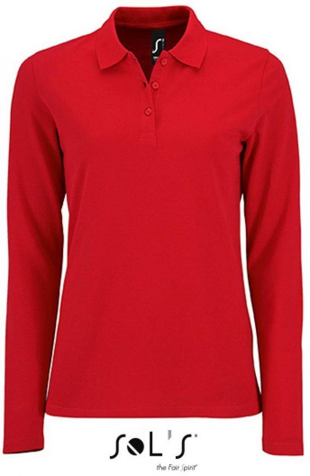 SOLS Langarm-Poloshirt Damen Long-Sleeve Piqué Polo Shirt Perfect von SOLS