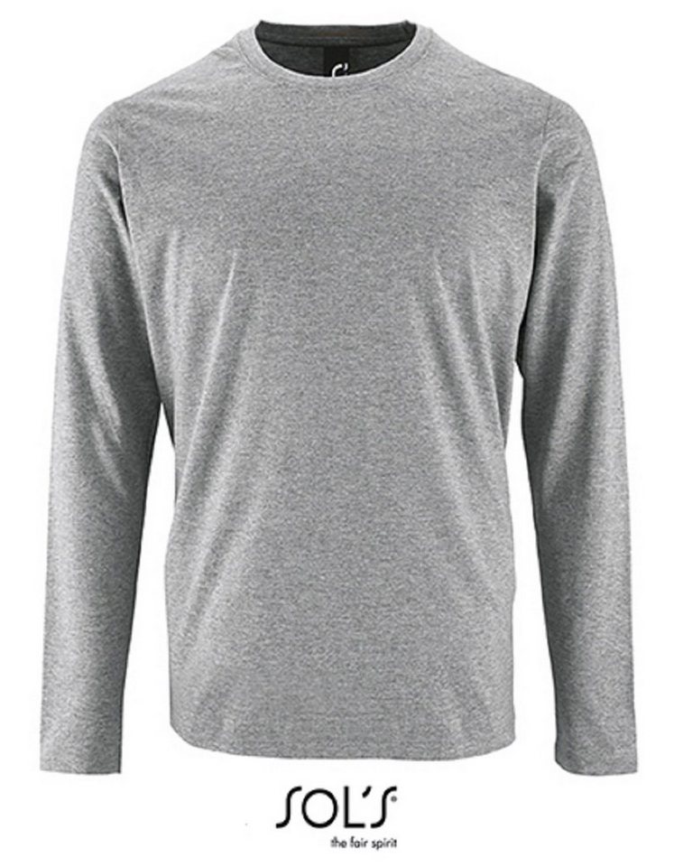 SOLS Langarmshirt 1er/2er Pack Herren Langarm-Shirt für Männer Gr. XS bis 4XL (1-tlg) 100% Baumwolle - 190 g/m² von SOLS