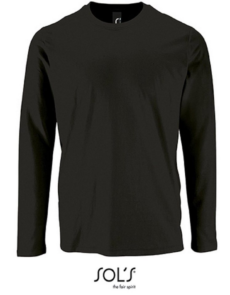 SOLS Langarmshirt 1er/2er Pack Herren Langarm-Shirt für Männer Gr. XS bis 4XL (1-tlg) 100% Baumwolle - 190 g/m² von SOLS