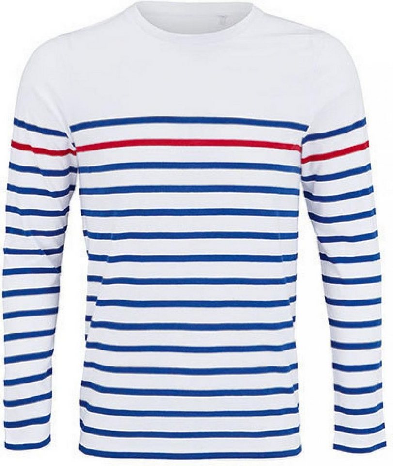 SOLS Langarmshirt Herren Shirt Men´s Long Sleeve Striped T-Shirt Matelot von SOLS