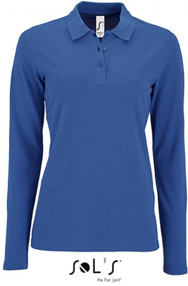 SOLS Langarm-Poloshirt Damen Long-Sleeve Piqué Polo Shirt Perfect von SOLS