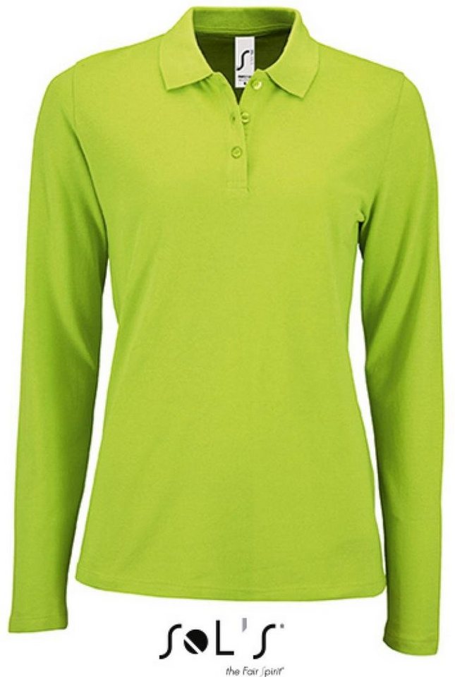 SOLS Langarm-Poloshirt Damen Long-Sleeve Piqué Polo Shirt Perfect von SOLS