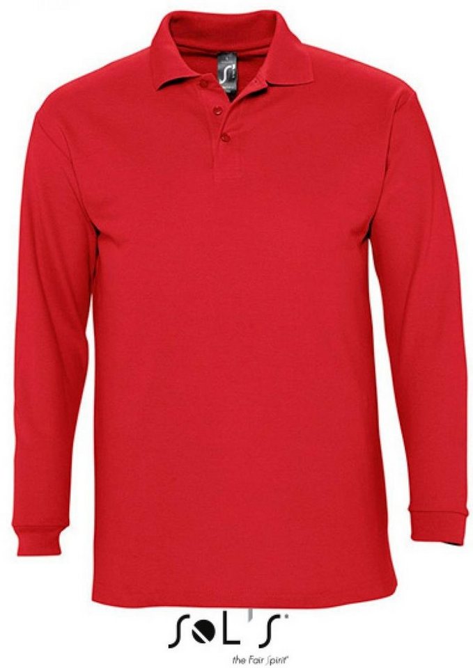 SOLS Langarm-Poloshirt Herren Longsleeve Poloshirt Winter II von SOLS