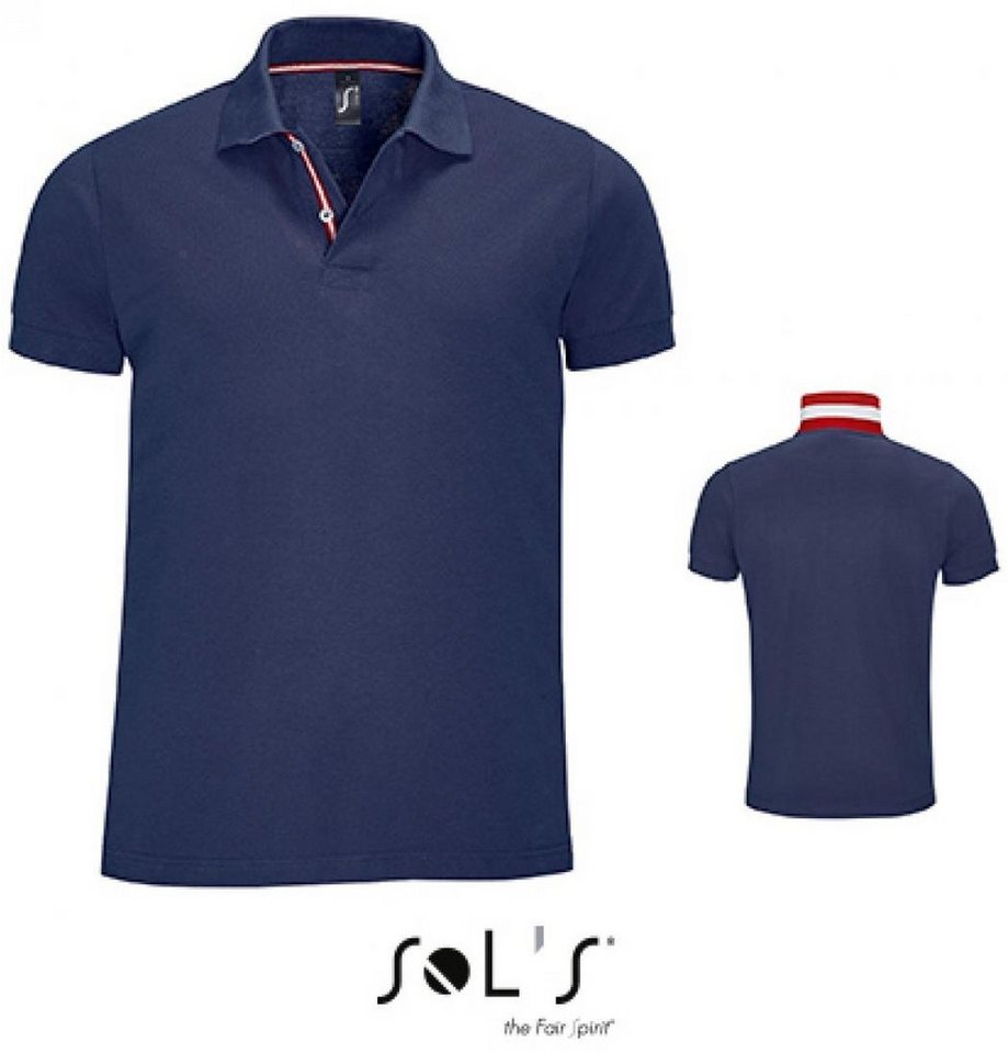 SOLS Poloshirt Herren Polo Shirt Patriot / 100% ringgesponnene Baumwolle von SOLS