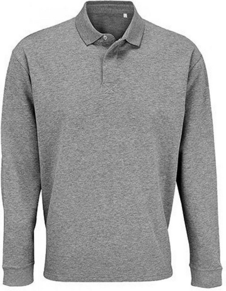 SOLS Langarm-Poloshirt Unisex Polo Collar Sweatshirt Heritage XS bis 5XL von SOLS