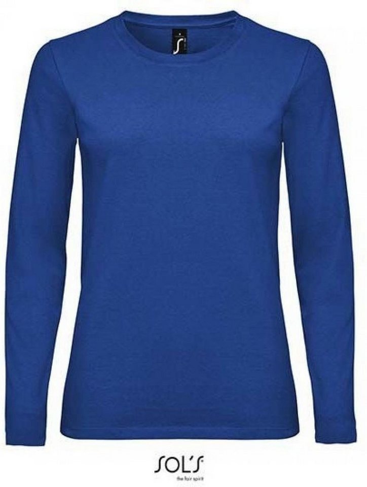 SOLS Rundhalsshirt Damen Long-Sleeve T-Shirt Imperial SOLS Rundhalsshirt Damen Long-Sleeve T-Shirt Imperial von SOLS