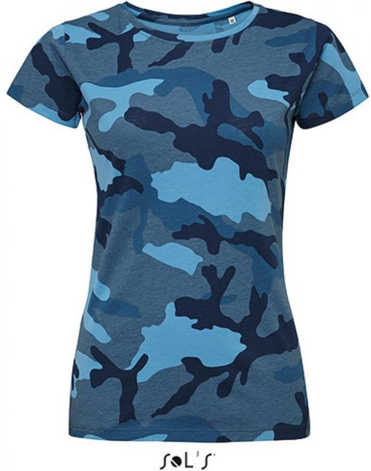 SOLS Rundhalsshirt Womens Camo / Tarn Damen T-Shirt SOLS Rundhalsshirt Womens Camo / Tarn Damen T-Shirt von SOLS