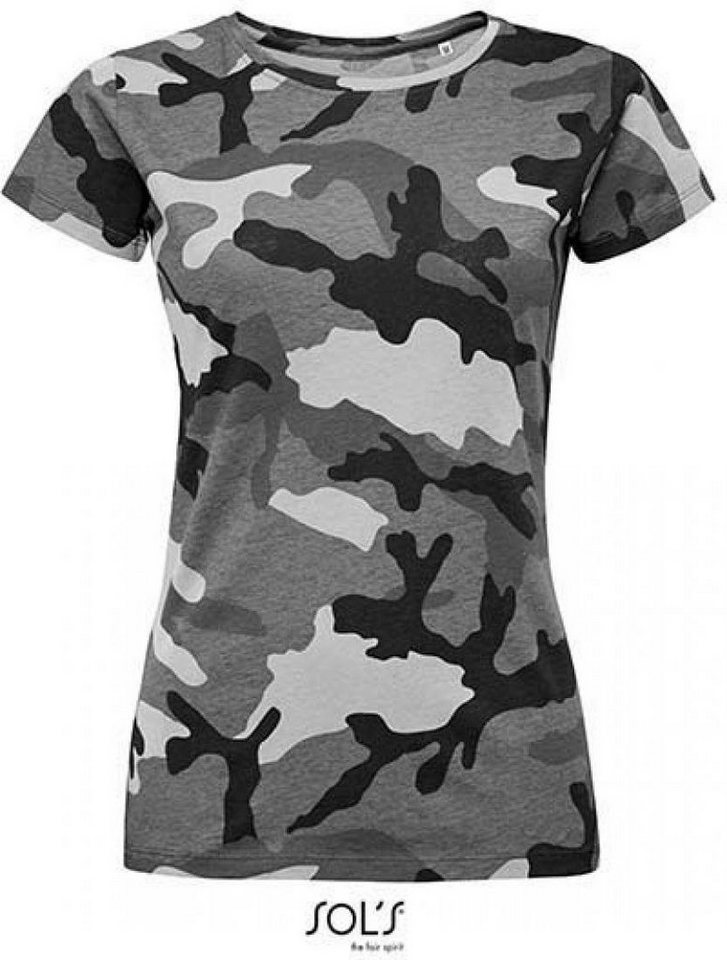 SOLS Rundhalsshirt Womens Camo / Tarn Damen T-Shirt von SOLS