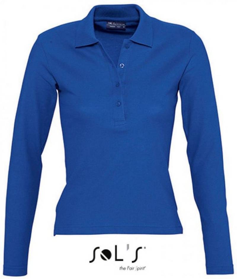 SOLS Langarmshirt Damen Longsleeve Poloshirt Podium / Vier Knöpfe von SOLS