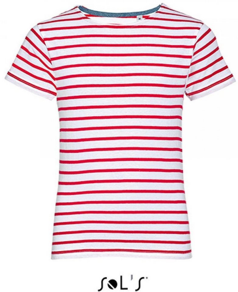 SOLS T-Shirt Kindershirt Kids Round Neck Striped T-Shirt Miles von SOLS