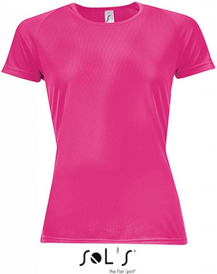 SOLS Trainingsshirt Damen Raglan Sport T-Shirt + Längerer Rücken von SOLS