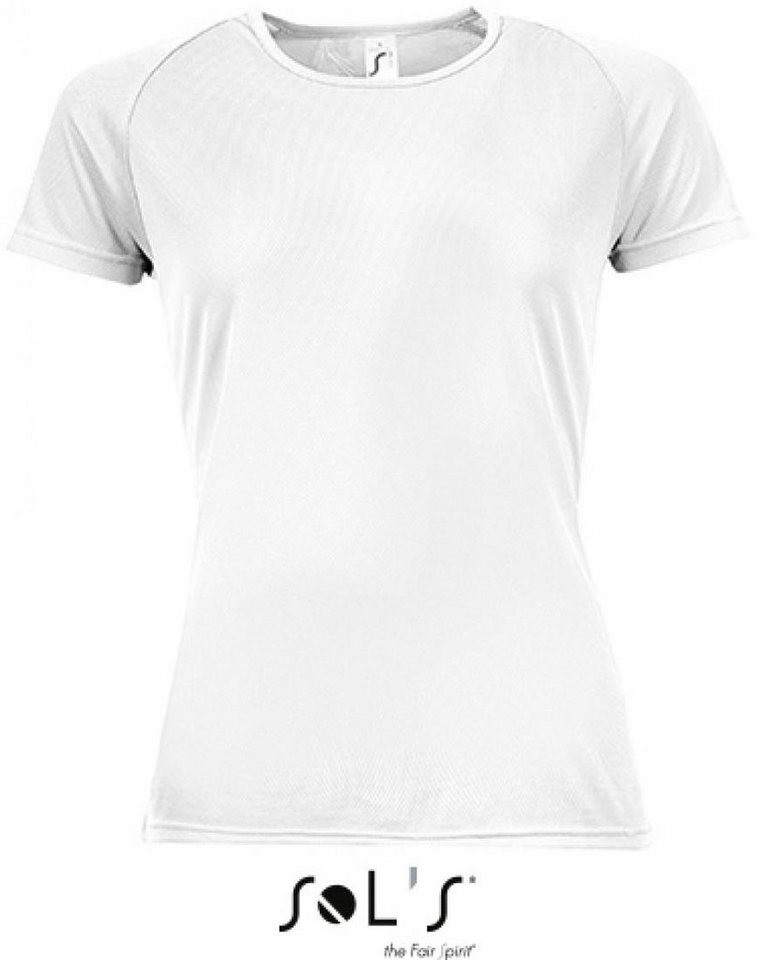 SOLS Trainingsshirt Damen Raglan Sport T-Shirt + Längerer Rücken von SOLS