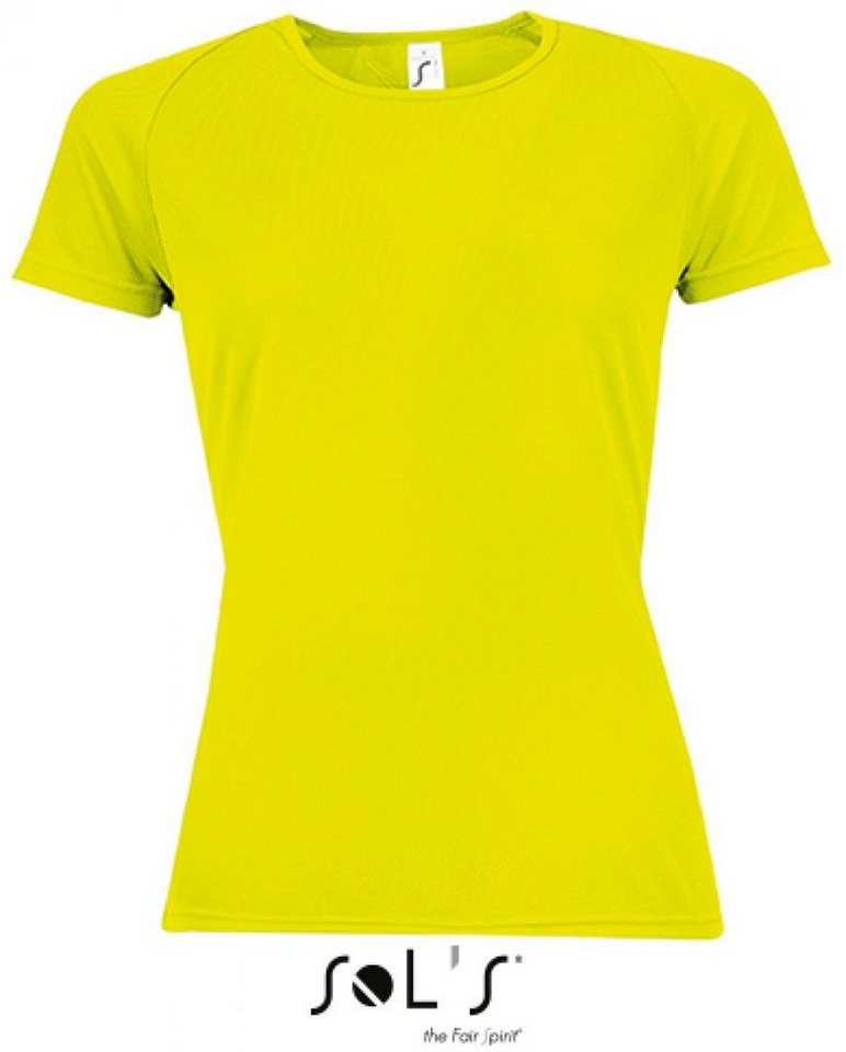 SOLS Trainingsshirt Damen Raglan Sport T-Shirt + Längerer Rücken von SOLS