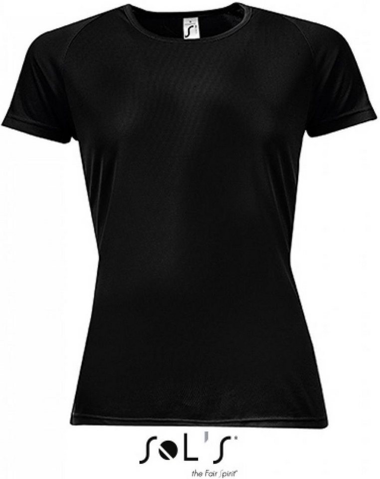 SOLS Trainingsshirt Damen Raglan Sport T-Shirt + Längerer Rücken von SOLS