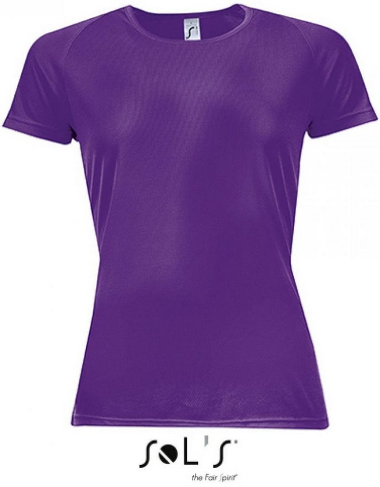 SOLS Trainingsshirt Damen Raglan Sport T-Shirt + Längerer Rücken von SOLS