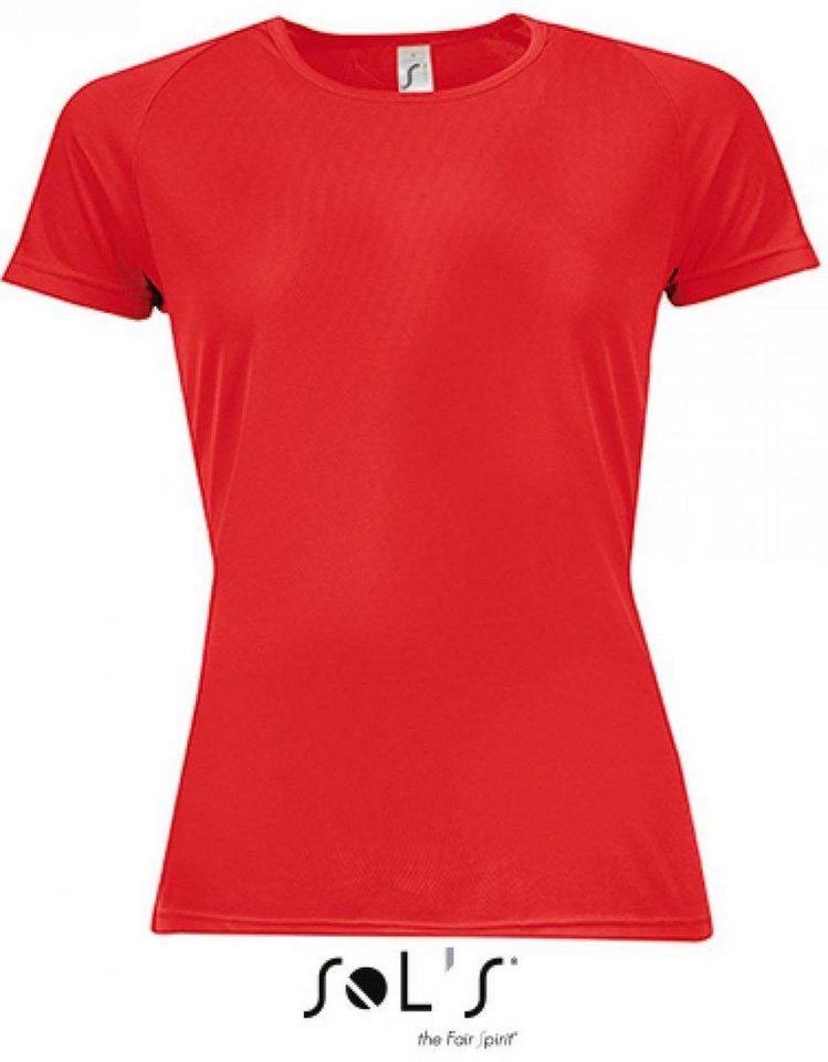 SOLS Trainingsshirt Damen Raglan Sport T-Shirt + Längerer Rücken von SOLS