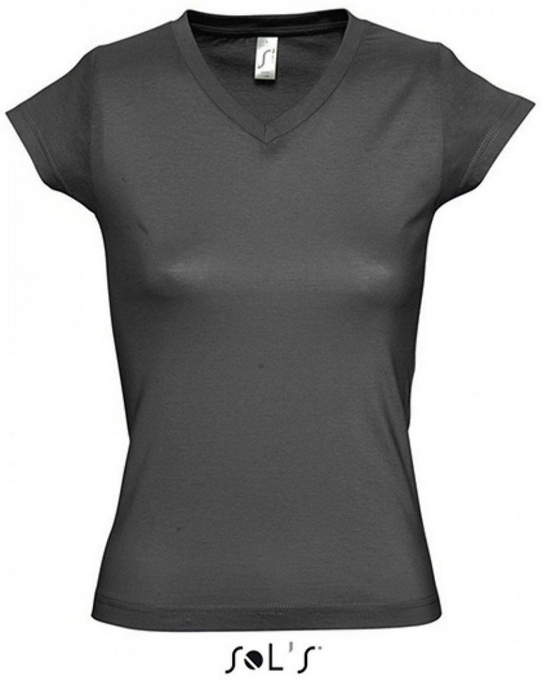 SOLS V-Shirt Ladies V-Neck Moon Damen T-Shirt von SOLS