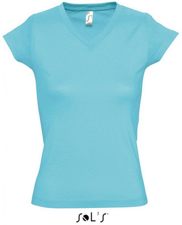 SOLS V-Shirt Ladies V-Neck Moon Damen T-Shirt SOLS V-Shirt Ladies V-Neck Moon Damen T-Shirt von SOLS