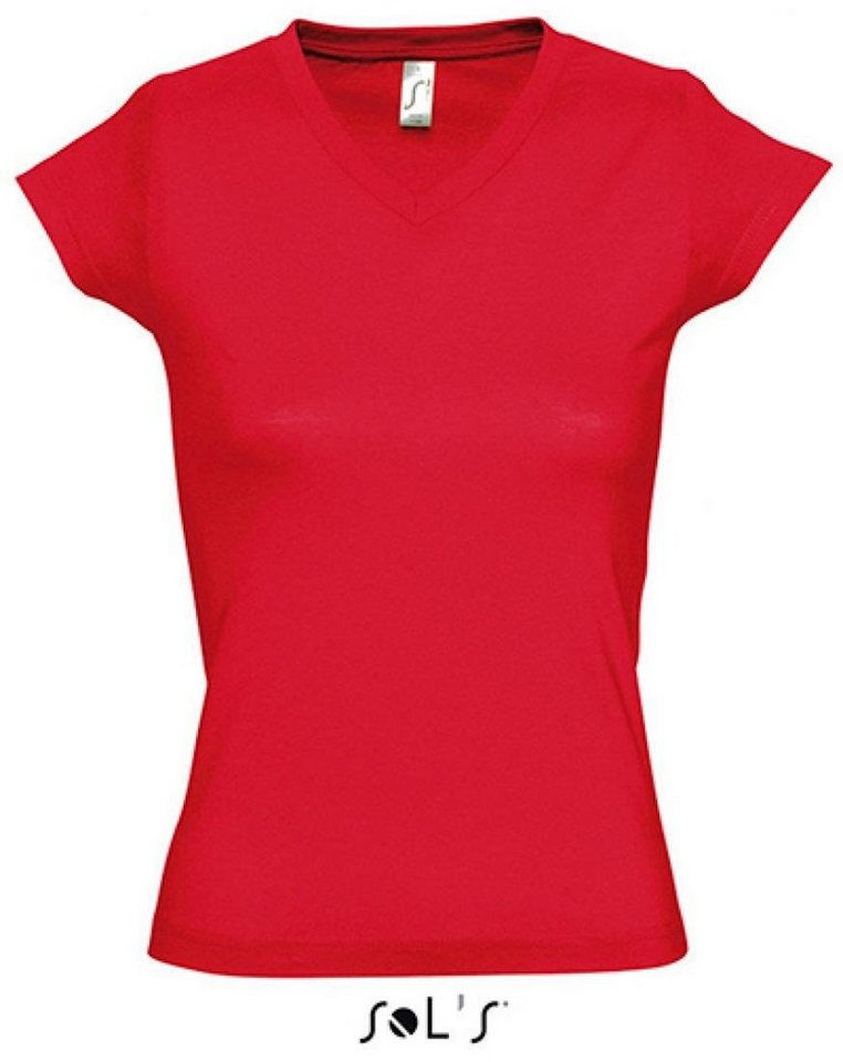 SOLS V-Shirt Ladies V-Neck Moon Damen T-Shirt SOLS V-Shirt Ladies V-Neck Moon Damen T-Shirt von SOLS