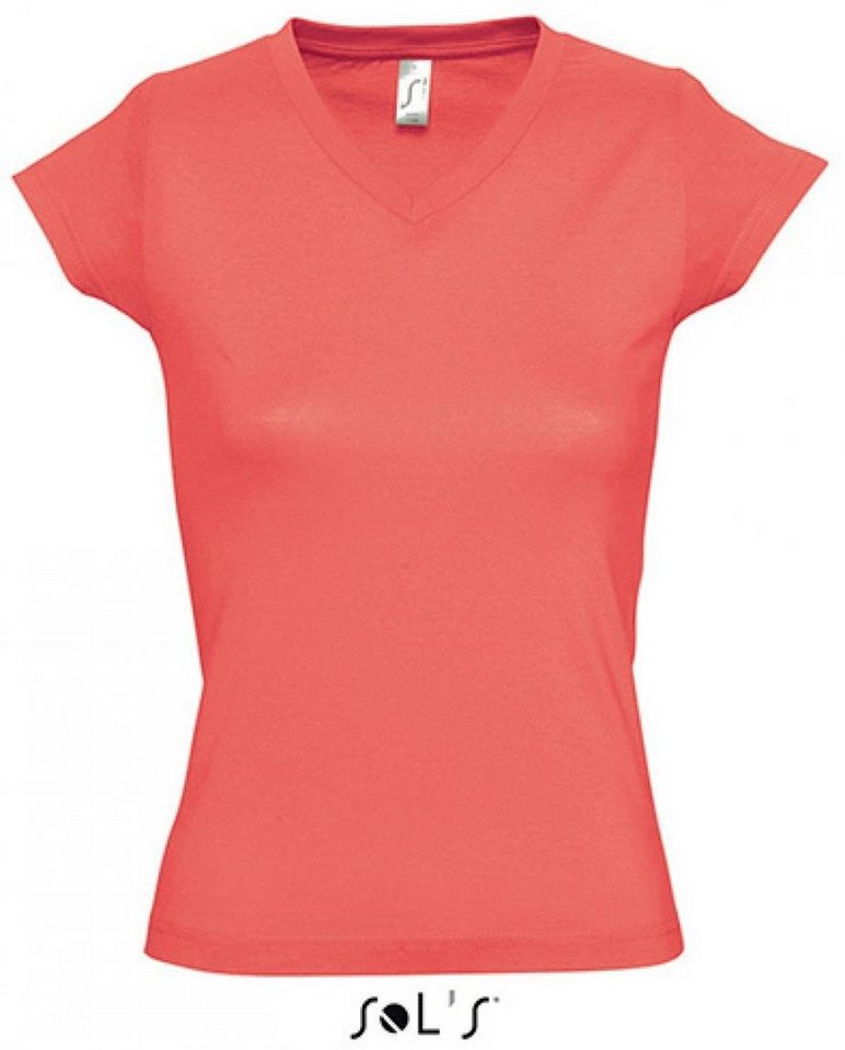 SOLS V-Shirt Ladies V-Neck Moon Damen T-Shirt SOLS V-Shirt Ladies V-Neck Moon Damen T-Shirt von SOLS