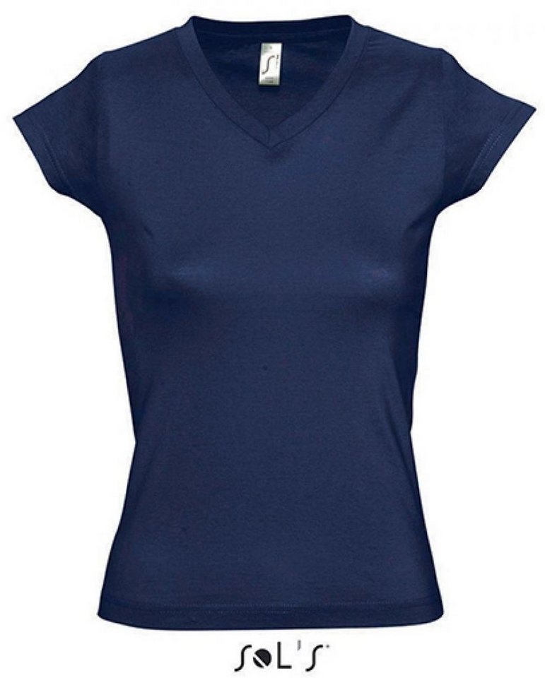 SOLS V-Shirt Ladies V-Neck Moon Damen T-Shirt SOLS V-Shirt Ladies V-Neck Moon Damen T-Shirt von SOLS
