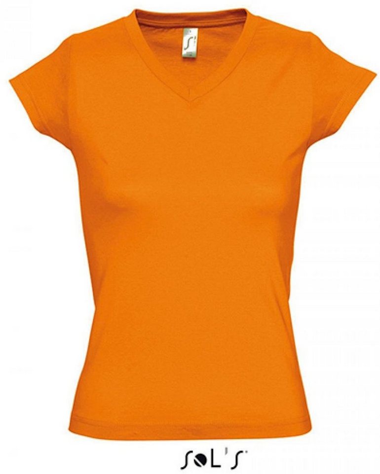 SOLS V-Shirt Ladies V-Neck Moon Damen T-Shirt SOLS V-Shirt Ladies V-Neck Moon Damen T-Shirt von SOLS