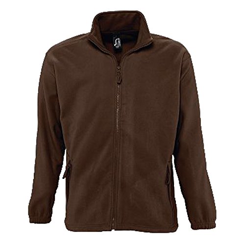 Sols Fleecejacke Fleece Jacke North bis Gr. 5XL ,Dark Chocolate, 3XL von SOLS