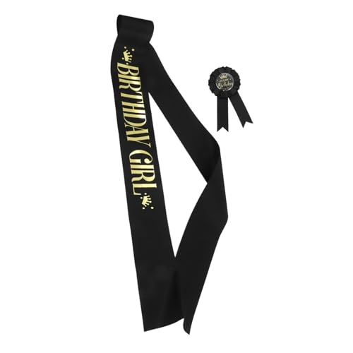 SOLUSTRE 1 Satz Happy Birthday Abzeichen Pin Geburtstagsgürtel Party Pins für Frauen Fesselnde Geburtstagsdekorationen für Erwachsene für Festliche Anlässe und Feiern von SOLUSTRE