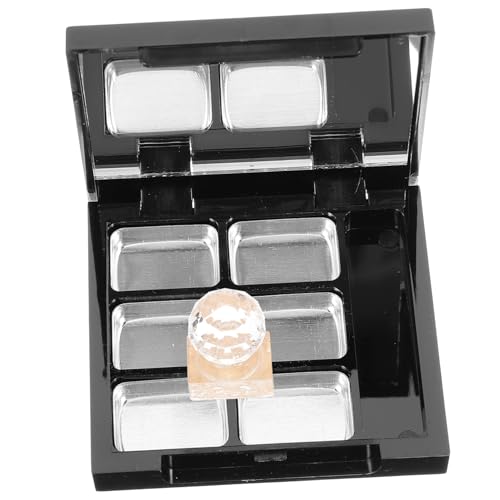 SOLUSTRE 1 Satz Leere Lidschattenpalette Rouge-pudertabletts Leeres Lidschattenetui Leere Magnetpalette Lidschatten-paletten-organizer Concealer Gepressten Puder Aluminium Make-up-palette von SOLUSTRE