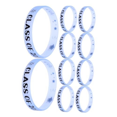 SOLUSTRE 10 Stück 2025 Abschlussarmband Silikonarmbänder Masse Silikonarmbänder Für Männer Armbandbänder Zurück Zu Schularmbändern Silikon -armbänder Armbänder Für Veranstaltungen Kieselgel SOLUSTRE 10 Stück 2025 Abschlussarmband Silikonarmbänder Masse Silikonarmbänder Für Männer Armbandbänder Zurück Zu Schularmbändern Silikon -armbänder Armbänder Für Veranstaltungen Kieselgel von SOLUSTRE