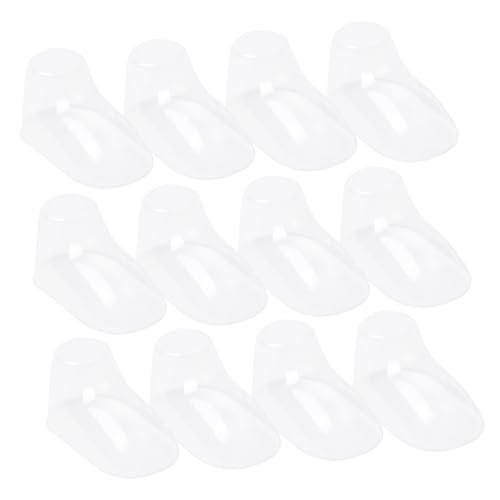 SOLUSTRE 100 Stück Transparente Babysocken Füller Fußform Kunststoff Schuhbäume Display Ständer für Junge Mädchen Schuhe Geeignet von SOLUSTRE